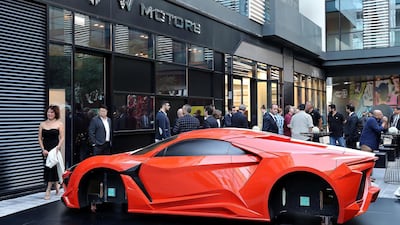 The opening of W Motors' boutique at City Walk in Dubai. Pawan Singh / The National