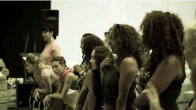 Cast members take part in rehersals for the stage production Kalubela. Courtesy First Group Theatre