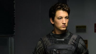 Miles Teller stars as Dr Reed Richards, aka Mr Fantastic, in the latest Fantastic Four offering from Fox. Ben Rothstein / Twentieth Century Fox via AP