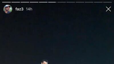 Sheikh Hamdan bin Mohammed, the Crown Prince of Dubai, cheered on friends at a night-time assault course. Instagram.