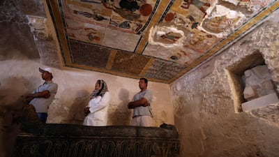A view inside the newly discovered tomb. Reuters