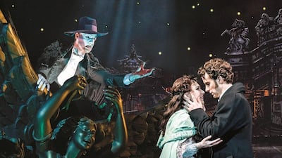 The show stars Jonathan Roxmouth as the titular character and Matt Leisy as Raoul and is based on the novel by Gaston Leroux. Courtesy Broadway Entertainment Group