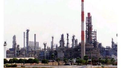 An oil installation in the port of Jubail. Saudi Arabia is boosting its investment in Jubail as it consolidates its position as a dominant player in the petrochemicals industry. Bilal Qabalan / AFP