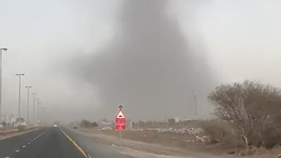 Footage of the mini tornado was shared on the Storm Centre channel on X, formerly known as Twitter.
