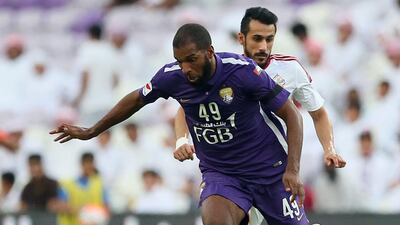 Al Ain's Ryan Babel shown during an Arabian Gulf League match against Sharjah last month. Anas Kanni / Al Ittihad / September 21, 2015