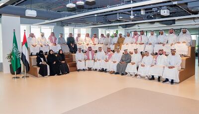 Members during the Saudi-Emirati Co-ordination Council after a meeting in Dubai. Image: UAE Ministry of Finance