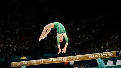 Kaylia Nemour will be aiming for gold in women's artistic gymnastics at the Bercy Arena in Paris. AFP