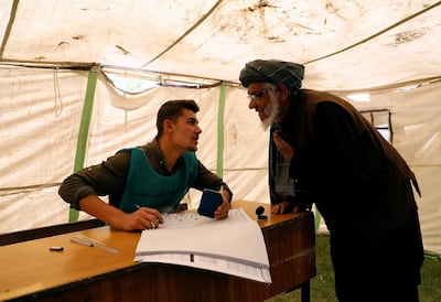 An Afghan man arrives at a voter registration centre to register for the upcoming parliamentary and district council elections in Kabul, Afghanistan April 23, 2018. Mohammad Ismail / Reuters