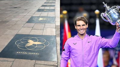 Dubai Star of Spanish tennis player, Rafael Nadal. Leslie Pableo / The National