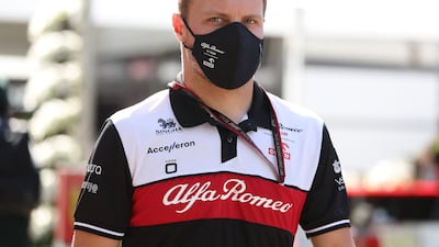 Alfa Romeo driver Valtteri Bottas arrives at the Melbourne Grand Prix Circuit. Reuters