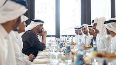 President Sheikh Mohamed meets Sheikh Tamim, Emir of Qatar, in Doha. All photos: Presidential Court
