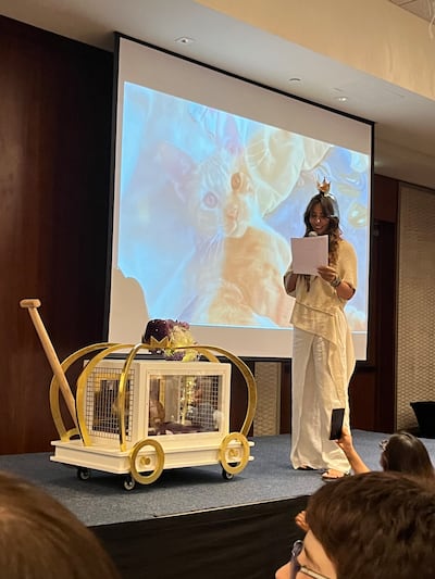 Animal rescuer Dina Taji took part in the event. Evelyn Lau / The National
