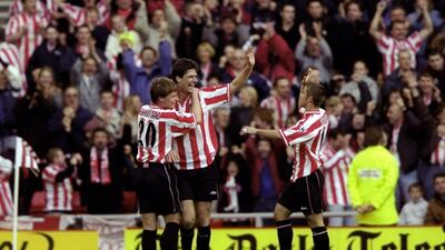 5) Sunderland, 1999-2000, Seventh, 58 points. The Black Cats might have just missed out on a place in Europe, having been in contention all season. But at least striker Kevin Phillips got some continental recognition, as he won the European Golden Shoe after scoring 30 goals. Allsport