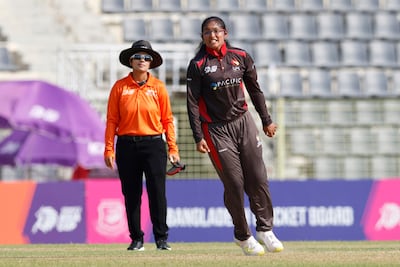 Vaishnave Mahesh debuted for the UAE national team aged just 12 years and 31 days and has already played over 50 T20Is. Photo: Asian Cricket Council