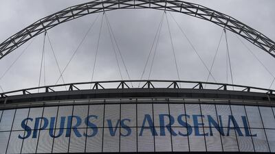 View of the Wembley stadium ahead of the match. EPA