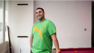 Amin Soltani, an British-Iranian expat, who previously weighed 164kgs. He managed to lose 40kgs in less than 60 days through supervised rigorous exercise and changes in his diet. Amin was once a healthy semi-pro soccer player but his health started spiraling downwards after experiencing a few sports-related injuries. His target weight is 84kgs and he has launched an online campaign with the slogan "half the man I used to be" for support and create awareness about obesity.