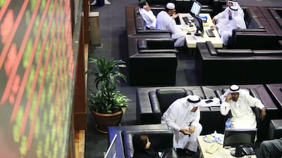 Five stocks fell for every stock that rose at the Dubai Financial Market on Wednesday. Sarah Dea / The National