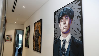 Ms Powney has filled her home with artworks