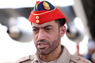 Lt Col Saeed Al Shamsi is leading the UAE's airdrop operation, which is being conducted in partnership with Egypt. Chris Whiteoak / The National