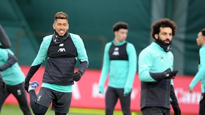 Roberto Firmino, left, and Mohamed Salah.