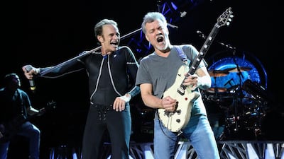 David Lee Roth, left, and Eddie Van Halen of Van Halen perform in Wantagh, New York on August 13, 2015. AP File