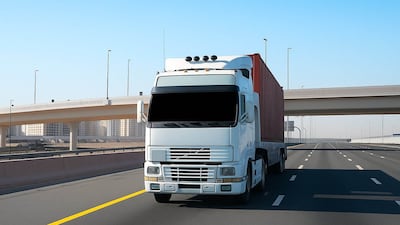 A rendering of an autonomous lorry shared by the Dubai government. Photo: Dubai Media Office