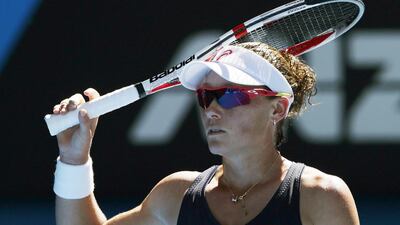 Samantha Stosur says the quality of the field at the Dubai Duty Free Tennis Championships is comparable to the later rounds of a grand slam tournament. Andy Wong / AP Photo