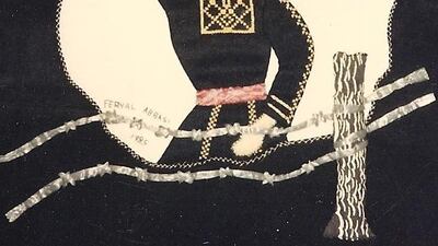 Dove of Peace, which she created in 1985 depicts a woman holding a Palestinian flag, cordoned off by barbed wire, and releasing a white dove with an envelope in its beak. Hidden in a pocket on the back of the tapestry, there is a speech, written in Arabic and English, in which Abbasi-Ghnaim calls on the women of the world to make peace their number one priority.