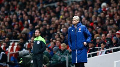 Arsenal manager Arsene Wenger watches the English FA Cup fifth round match between Arsenal and Middlesbrough in London, Britain, 15 February 2015. EPA/ANDREW COWIE