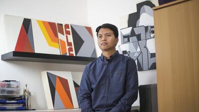 Filipino artist Mark Barretto. Mona Al Marzooqi / The National