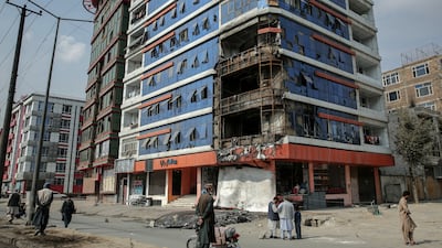 A building in Kabul damaged in a strike reportedly carried out by Pakistan. EPA