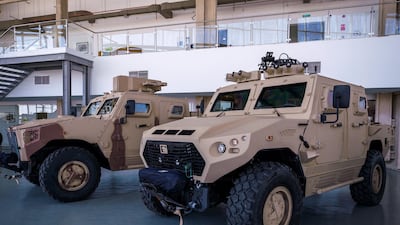 Nimr's AJBAN Class vehicles. (L-R) Ajban 447A and Ajban 440A. Victor Besa / The National