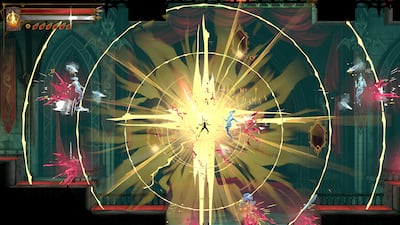 The Absolution spell, which is Rose's version of the Grand Cross capable of wiping out all enemies on screen. Photo: Konami