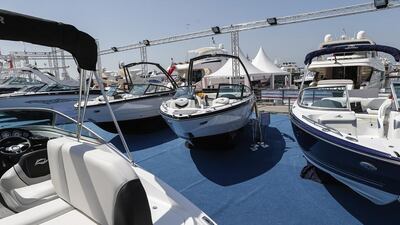Monterey watercraft on display at the Macky Marine stand of the 2015 Dubai International Boat Show. Antonie Robertson / The National