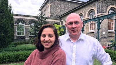 Reem Makhoul and her husband, Stephen Farrell, decided to write their own stories in colloquial Arabic. In 2015, they set up their own publishing house, Ossass-Stories, in New York. Courtesy Reem Makhoul