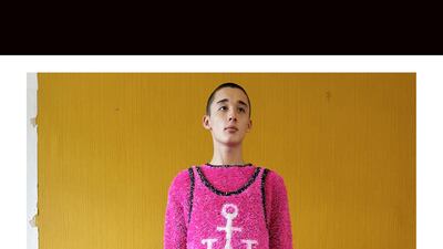 Shorts and bubblegum-pink clubwear at JW Anderson spring / summer 2022. Courtesy JW Anderson