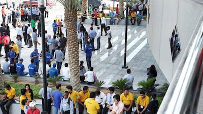 Did you Keep Calm and Carry On? These shoppers at Mushrif Mall were evacuated, but waited for the all-clear and returned to spending.