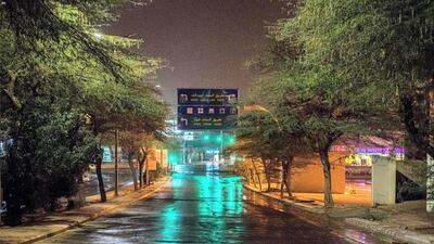 Rain in the Qassim region. Saudi Press Agency