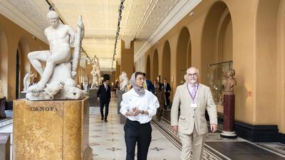 Noura Al Kaabi and Mr Stanley. Eleanor Bentall for The National