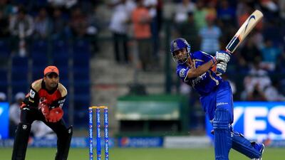 Ajinkya Rahane took his time to get going but made it count in the end for Rajasthan. Ravindranath K / The National