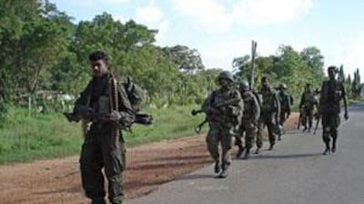 Government troops enter the Tamil Tiger political capital town of Kilinochchi, 330km north of Colombo.
