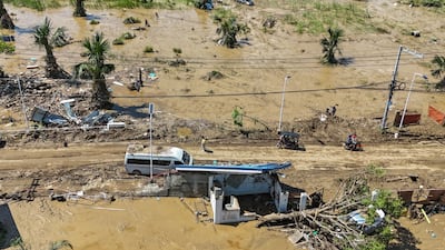 Liloan town, in the province of Cebu in the aftermath of Typhoon Kalmaegi. AFP