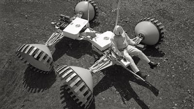 The Nasa Moon vehicle used in 1969 for Apollo 11, the first mission landing a human being on the lunar surface. All Photos: Getty Images