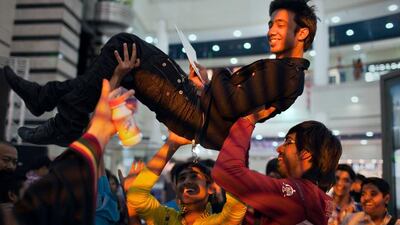 Six singers showcase their talent as they compete in 'The Dream Players April competition' at the Al Wahda Mall in Abu Dhabi. Silvia Razgova / The National