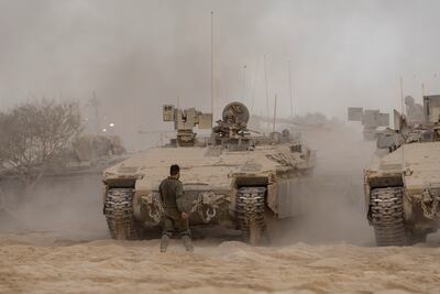 Israel's advancing army has ramped up pressure on Palestinians to leave Gaza city. Getty Images