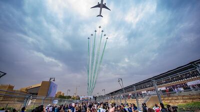 A spectacular flypast heralded the commencement of the race.