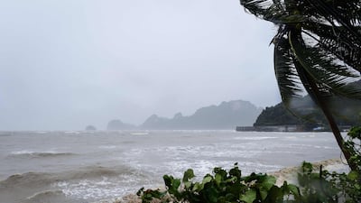 Waves due to tropical storm Pabuk crash into the coastline in the southern Thai province of Surat Thani. AFP