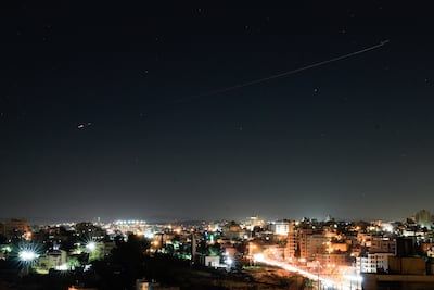 An Iranian missile flies in the sky over Israel. Reuters
