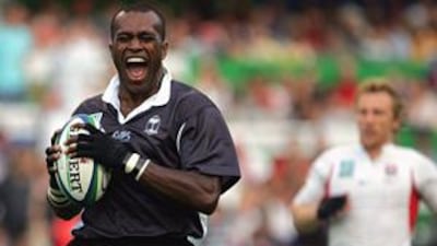 Fiji's Sireli Bobo smiles as he scores a try during their semi-final of the 2005 World Cup. It is a scene Fiji hope to repeat in Dubai this weekend.