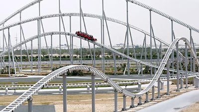 Abu Dhabi, United Arab Emirates, May 1, 2012: The fastest roller coaster in the world at Ferrari World in Abu Dhabi on May 1, 2012. Christopher Pike / The National